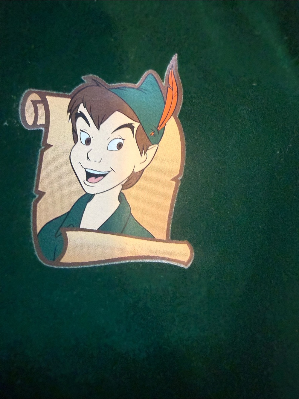 Disney Green Peter Pan Costume with Brown Belt and Feathered Hat - Picture 11 of 13